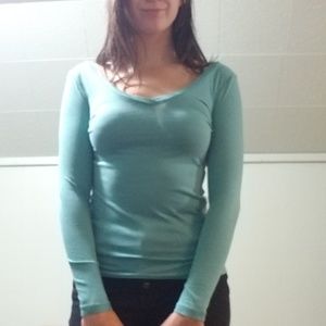 Long sleeve teal tshirt